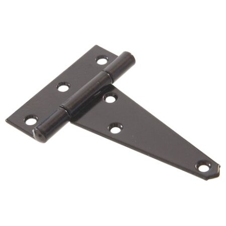 4 BRASS PLATED HEAVY T-HINGE BLACK FINI